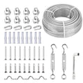 3/16 Wire Rope Kit 100ft Vinyl Coated Galvanized Steel Cable - Durable