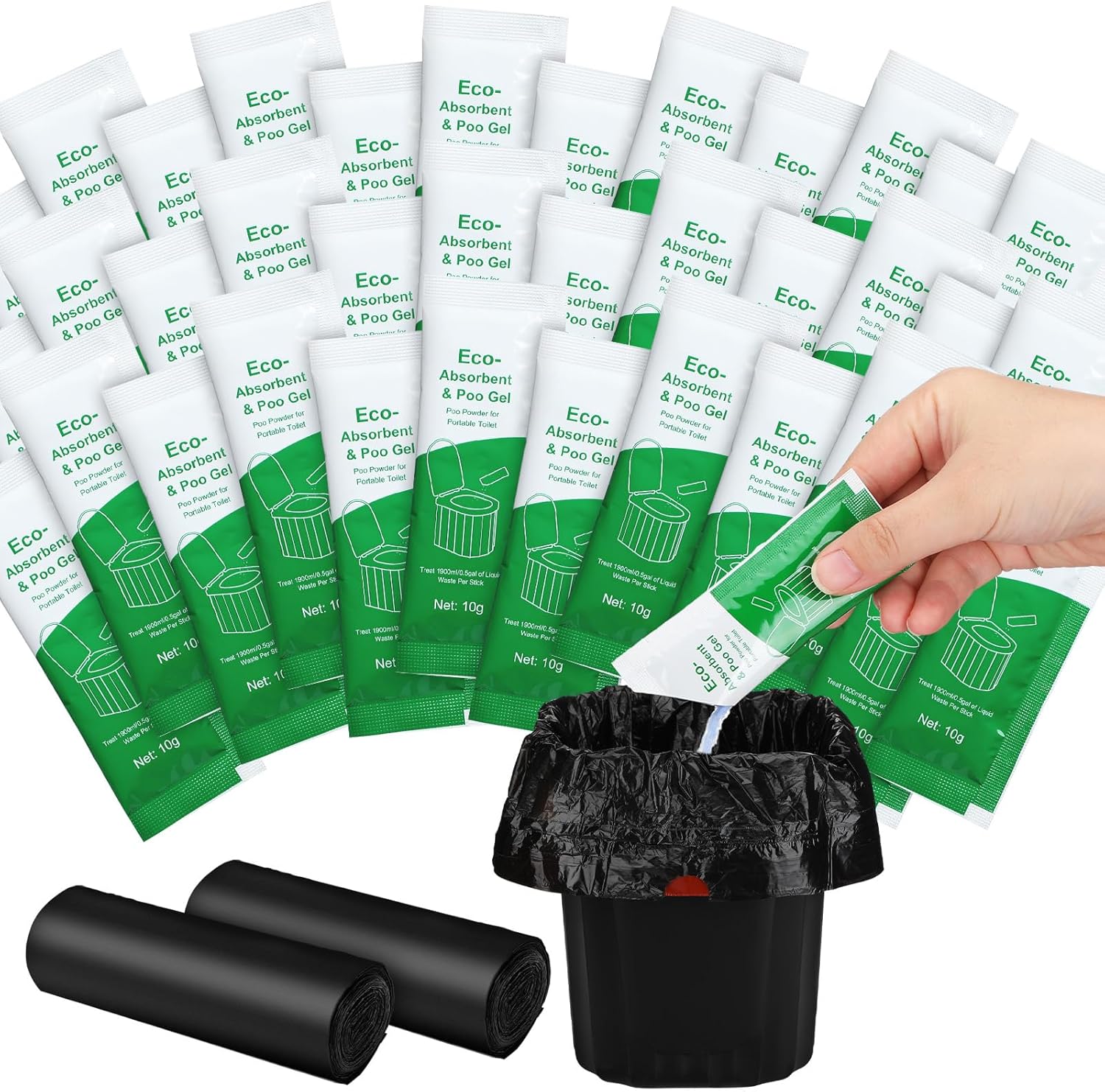 Portable Toilet Bags 36 Sets: Odor-Free Camping Solution