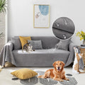 Waterproof Gray Sofa Cover for Pets - Anti-Scratch 71x118in