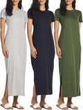 Plus Size Women's Casual Maxi Dresses 3-Pack - Versatile Everyday sets