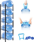 Klvied 5-Tier Heavy Duty Water Jug Organizer - Space-Saving Rack