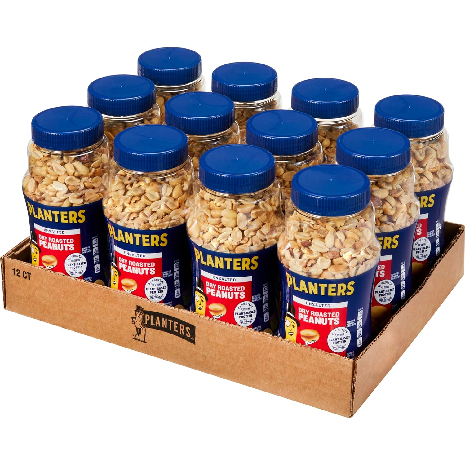 Planters Unsalted Dry Roasted Peanuts - Healthy Snack Option