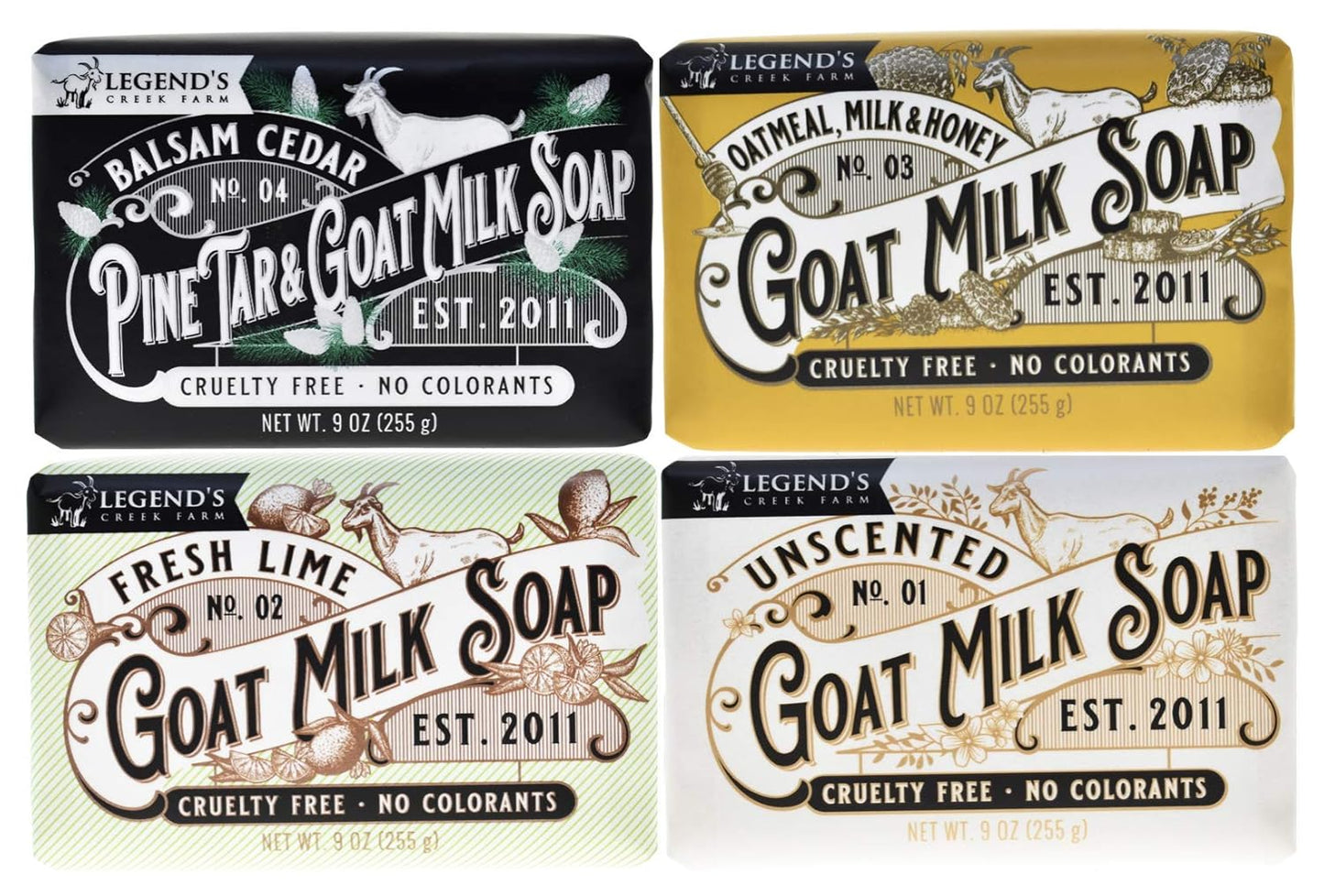 Legend's Creek Goat Milk Soap - Natural Moisturizing Bar Bundle
