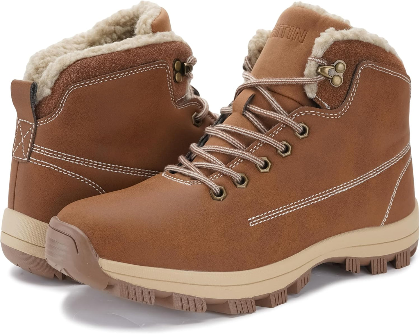 WHITIN Men's Waterproof Cold-Weather Snow Boots for Comfort
