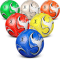 Soccer Ball 6 Pack with Pump - Training Balls for Kids & Adults