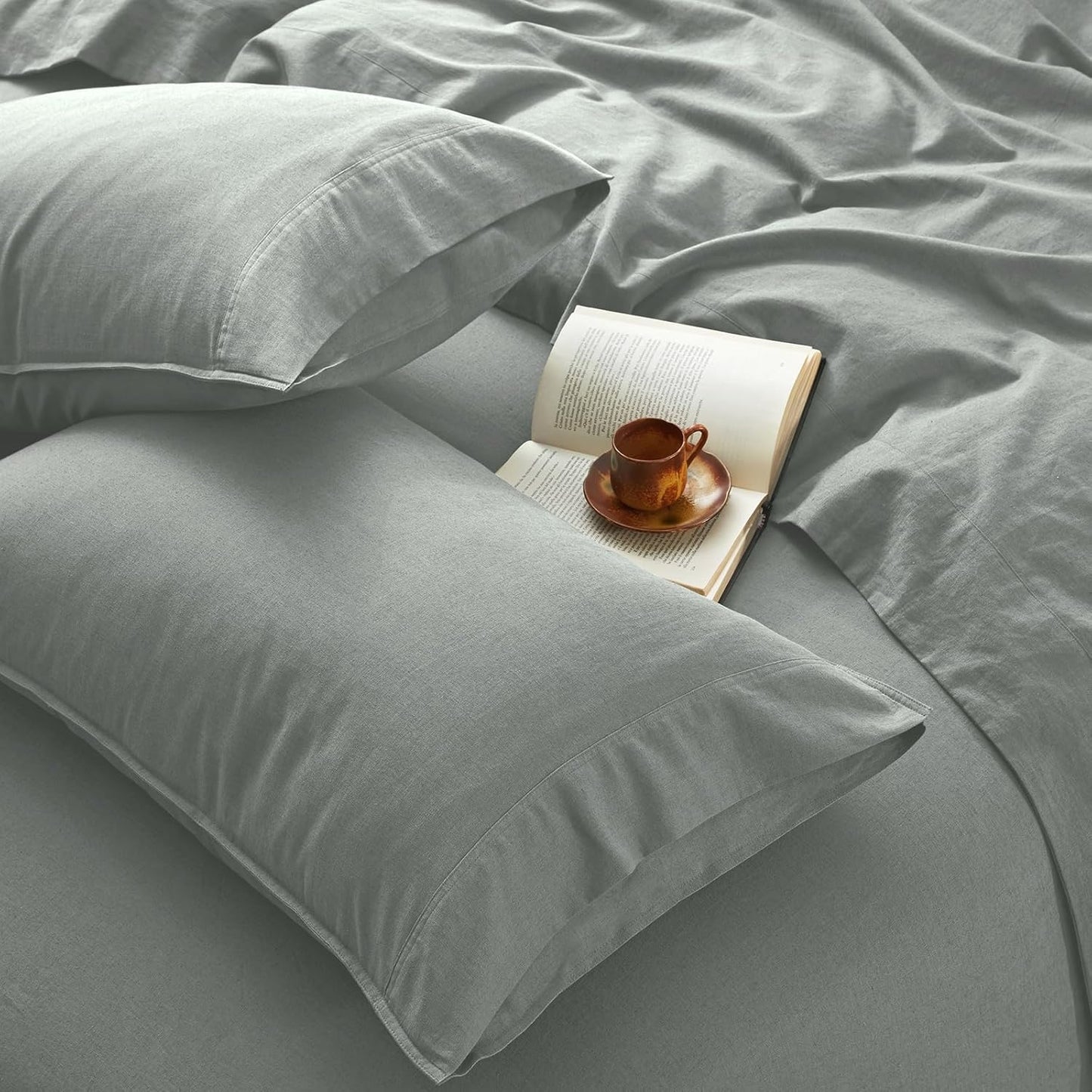 4Pcs Organic Linen Sheets Queen Size for Luxurious Comfort