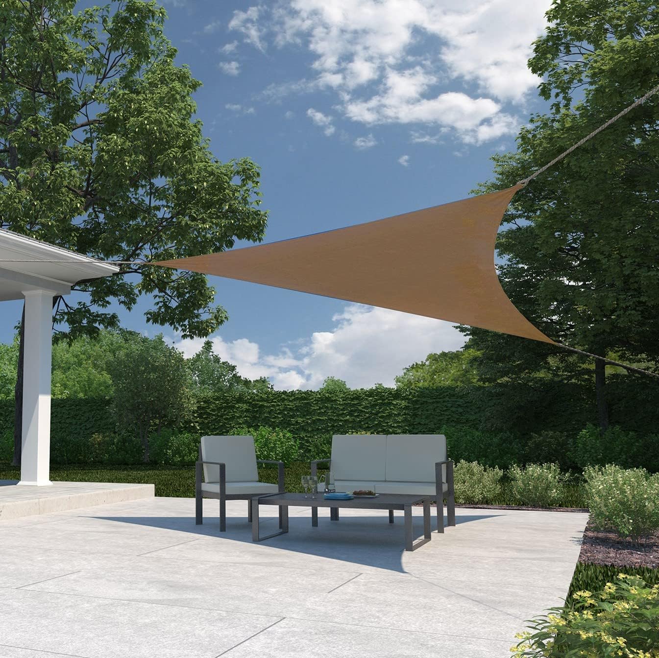 Coolaroo Ready-to-Hang Shade Sail for Outdoor Sun Protection