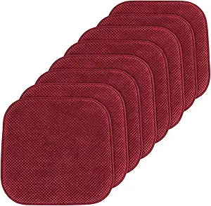 PAGGED Red Dining Chair Cushions Set of 8 for Comfort and Style
