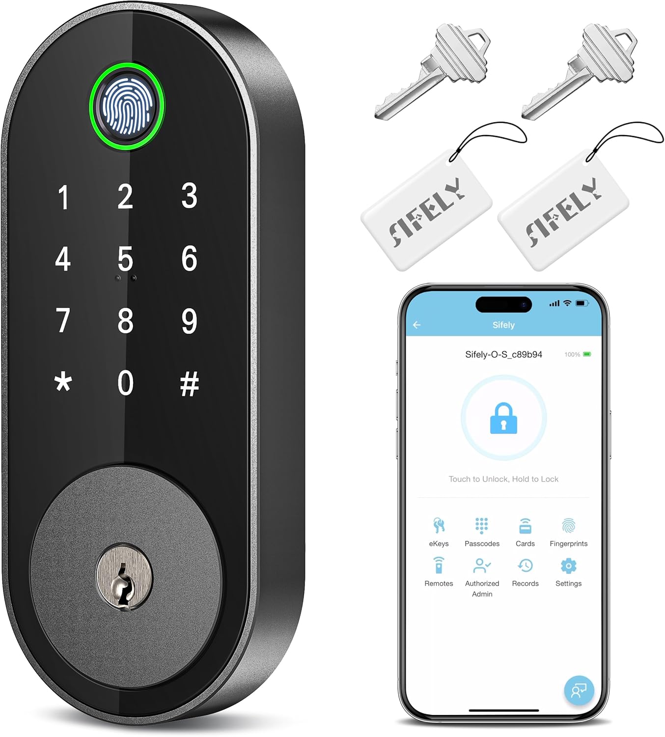 Sifely Smart Lock: Keyless Entry, Fingerprint Security