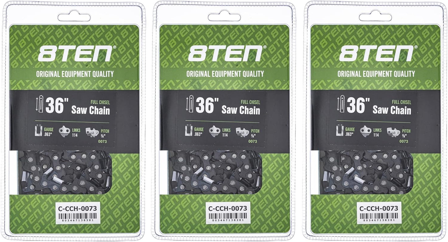 8TEN Full Chisel Chainsaw Chain 36 Inch for Stihl MS Series