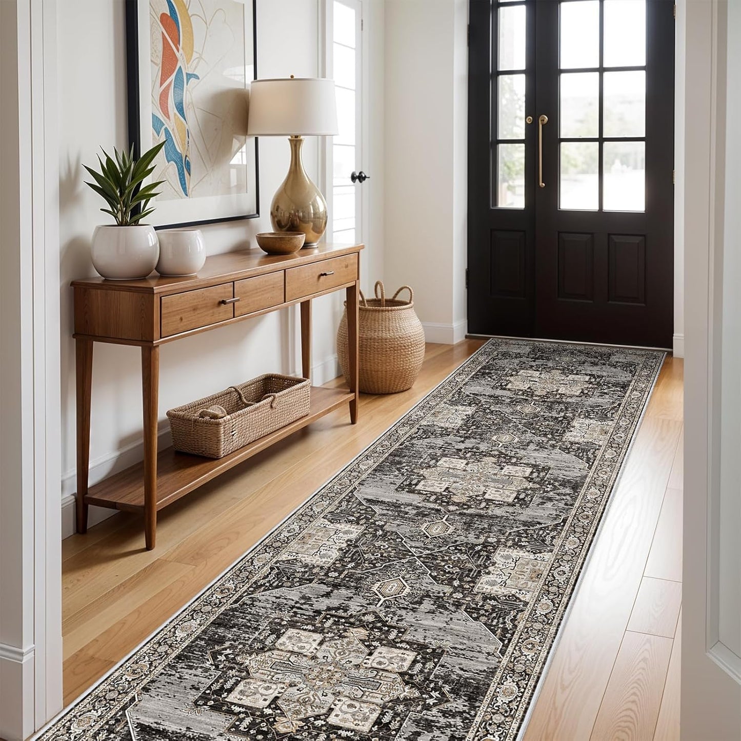 RUUGME Hallway 3x12 Runner Rug - Vintage Tribal Design for Home