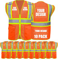 Orange Breathable Mesh Safety Vest for Men & Women - Class 2
