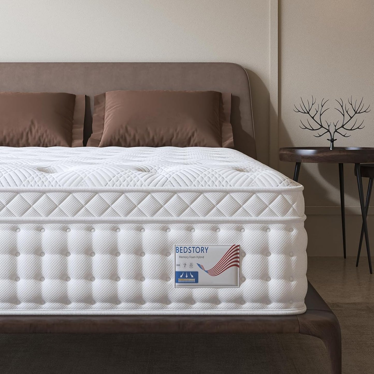 BedStory Queen Mattress 12 Inch with Extra Lumbar Support
