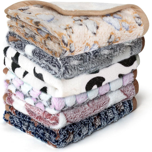 6 Pcs Washable Guinea Pig Blankets for Small Animals Bedding