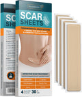 NUVADERMIS Silicone Scar Sheets - Extra Long for C-Section & Surgery