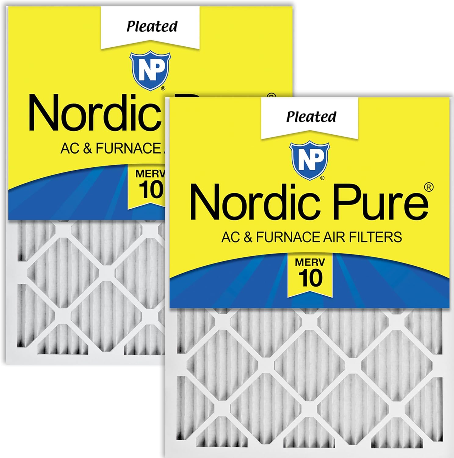 Nordic Pure 18x20x1 Pleated MERV 10 Air Filters for Clean Air
