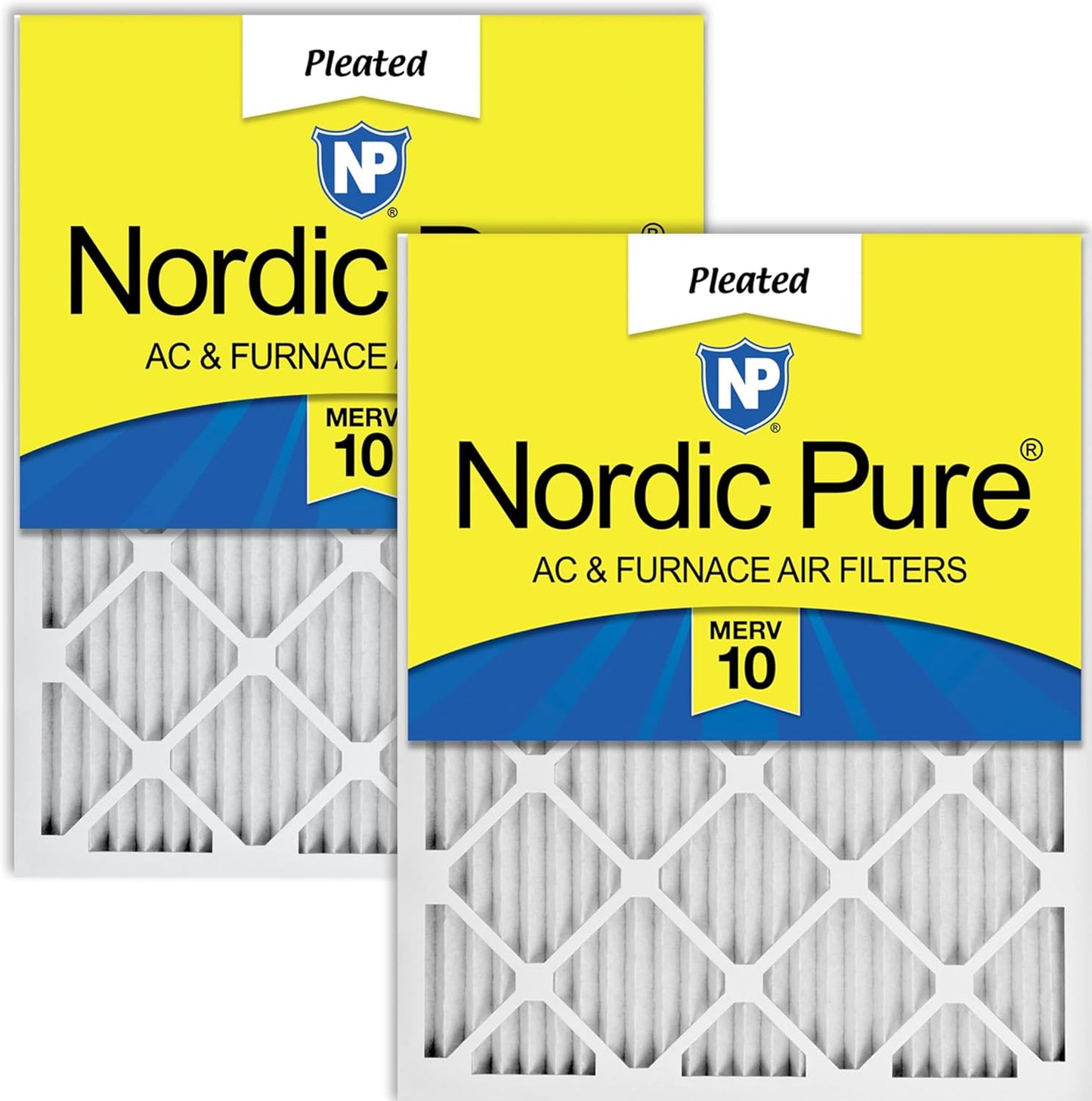 Nordic Pure 16x24x1 Pleated MERV 10 Air Filters for Clean Air