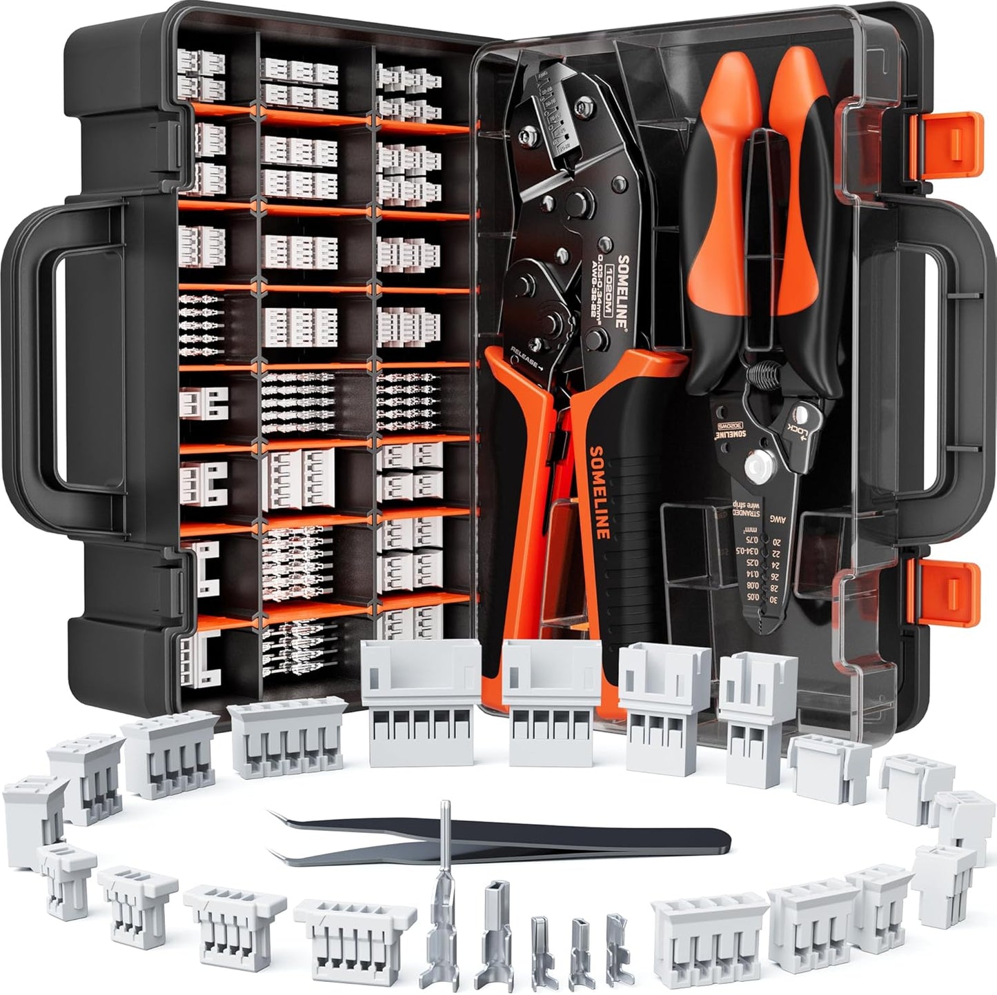 SOMELINE Connector Kit with Crimping Pliers for DIY Projects