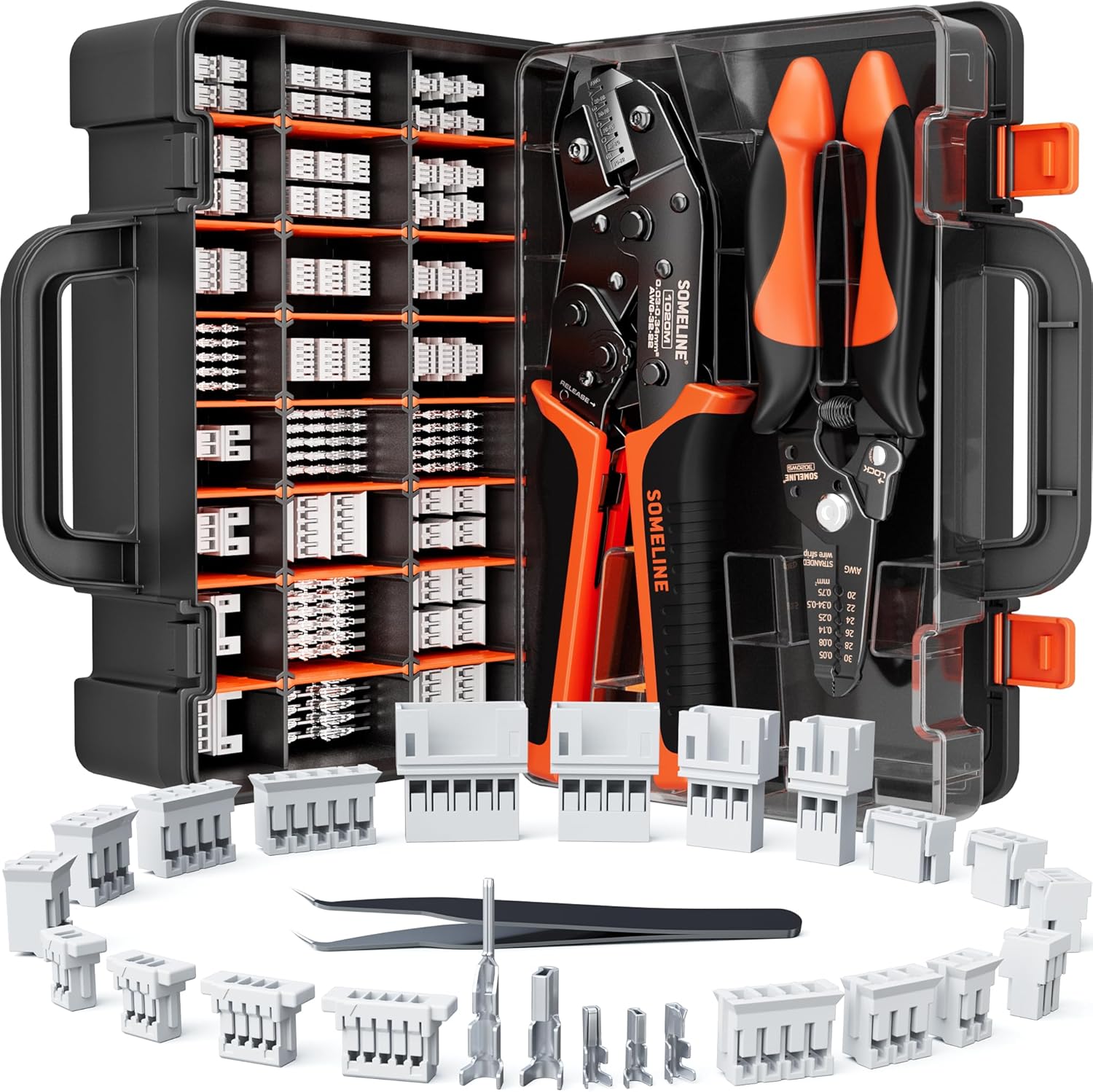 SOMELINE Connector Kit with Crimping Pliers for DIY Projects