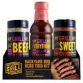 BBQ Seasoning and Barbeque Sauce Gift Set - Backyard BBQ Hero Trio
