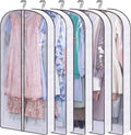 SLEEPING LAMB 50in Clear Garment Bags 5-Pack - Roomy Closet Protection