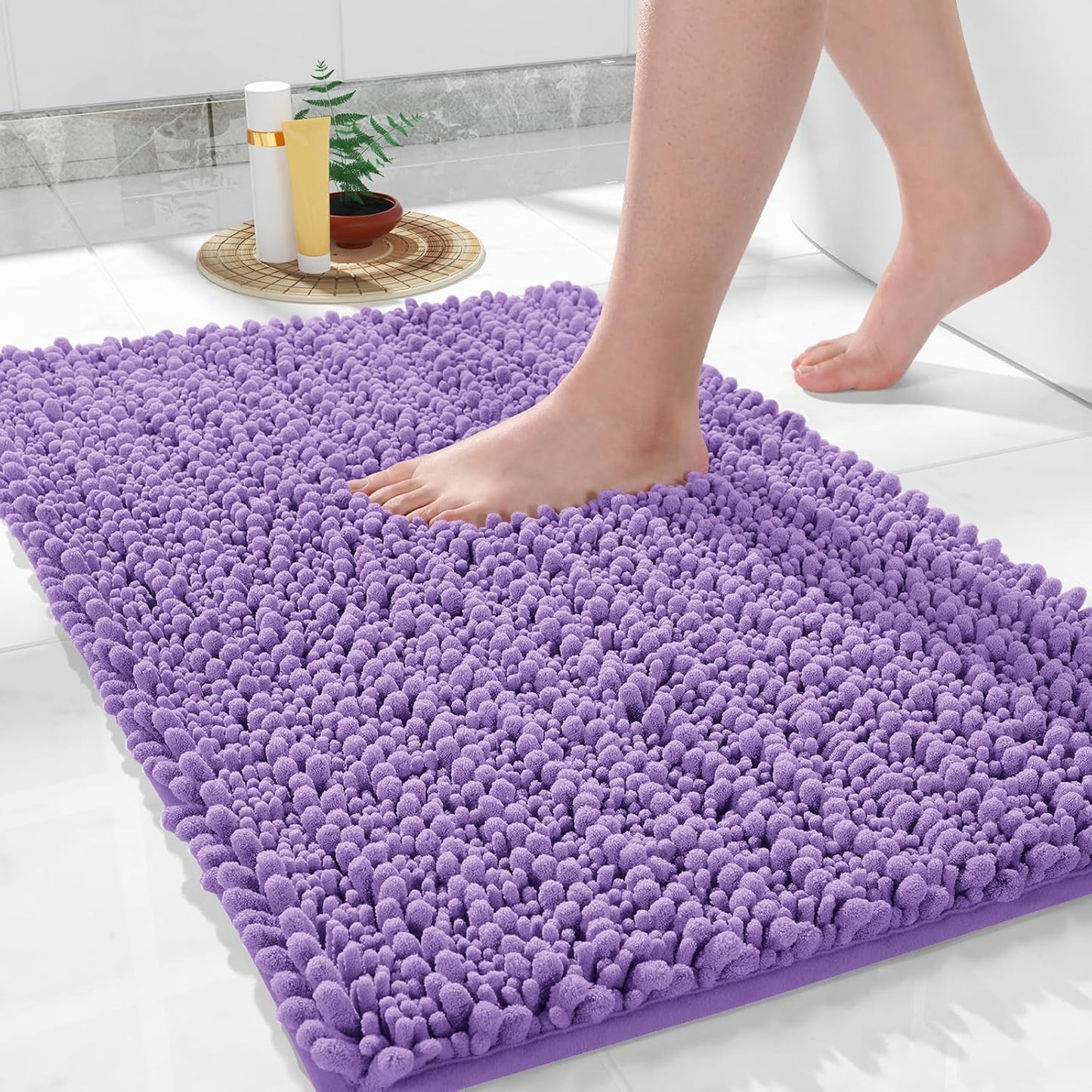 Yimobra Large Non Slip Washable Bathroom Rugs for Comfort
