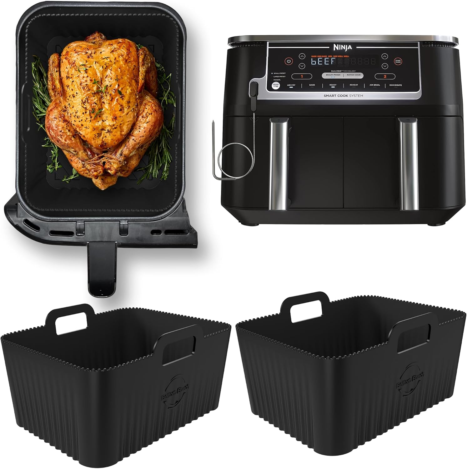 Silicone Liners for Ninja 10QT Air Fryer | Perfect Fit & Protection