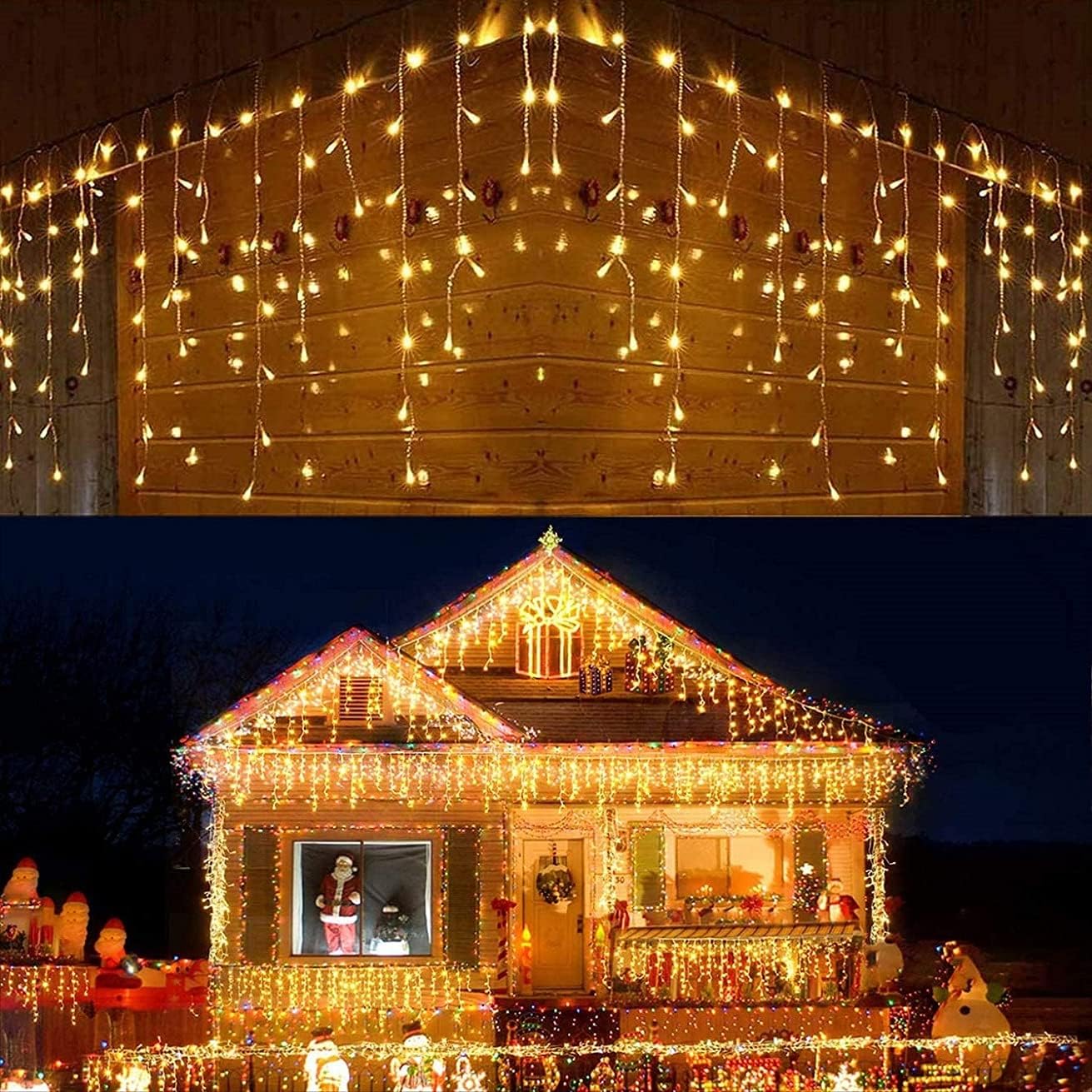 Dopheuor 400LED Icicle Fairy Lights - Waterproof & 8 Modes For Magical Outdoor Decor
