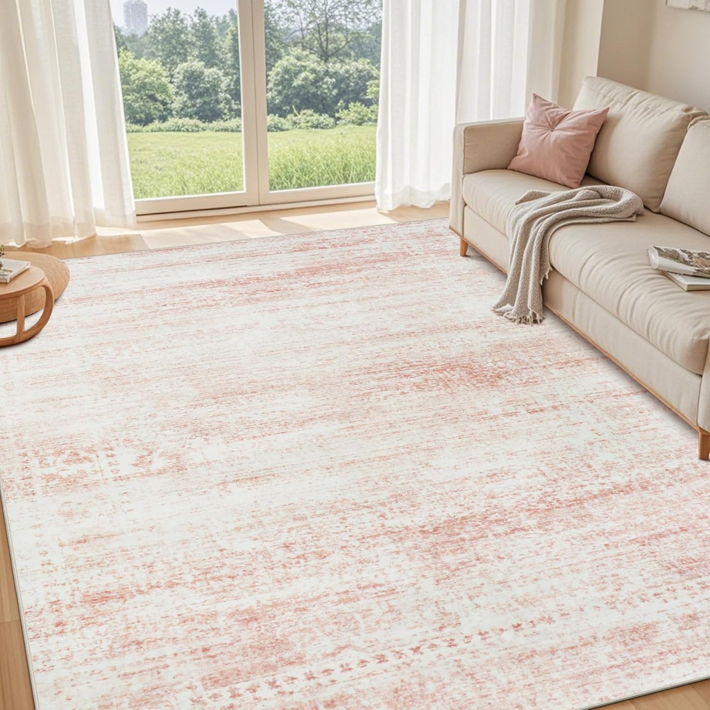 Washable 8x10 Area Rugs for Living Room and Bedroom Decor
