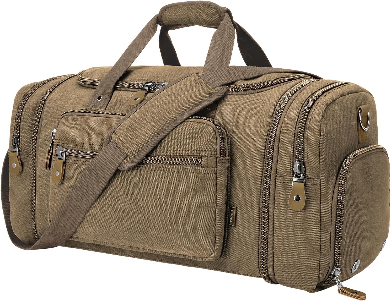 Gonex Canvas Duffle Bag 60L for Travel and Weekend Getaways