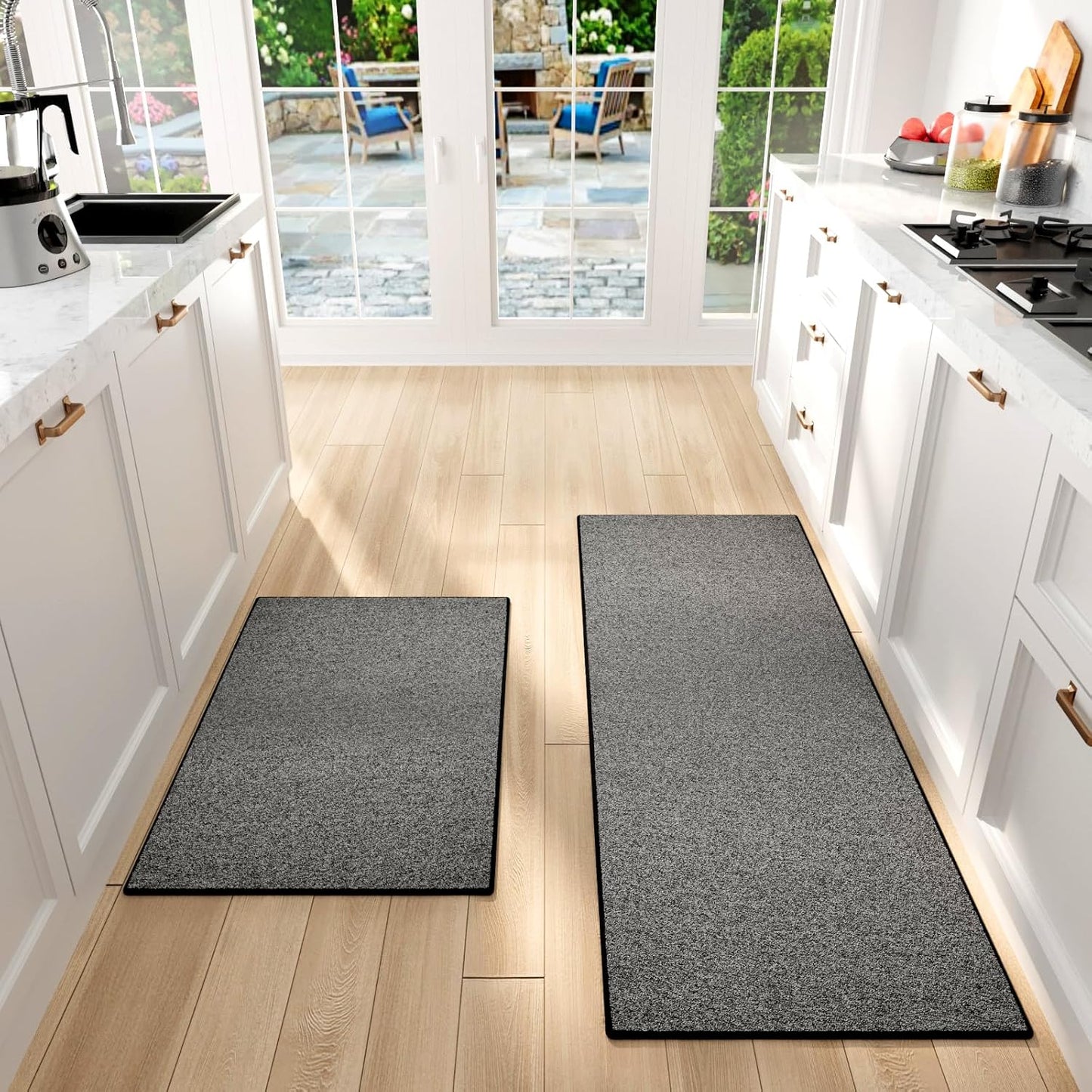 Cushioned Non Slip Kitchen Mat Set of 2 for Comfort and Safety