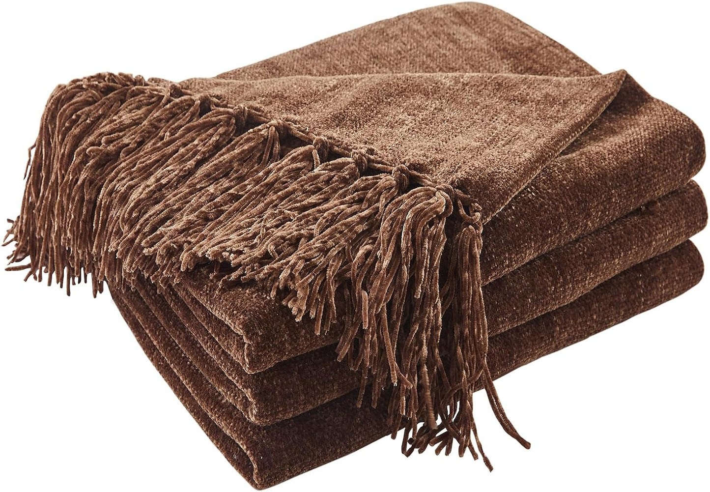 Cozy Plush Chenille Throw Blanket for Couch and Home Decor