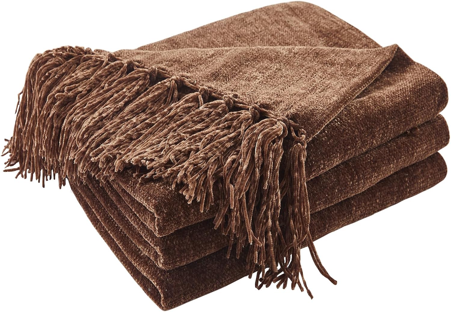 Cozy Plush Chenille Throw Blanket for Couch and Home Decor