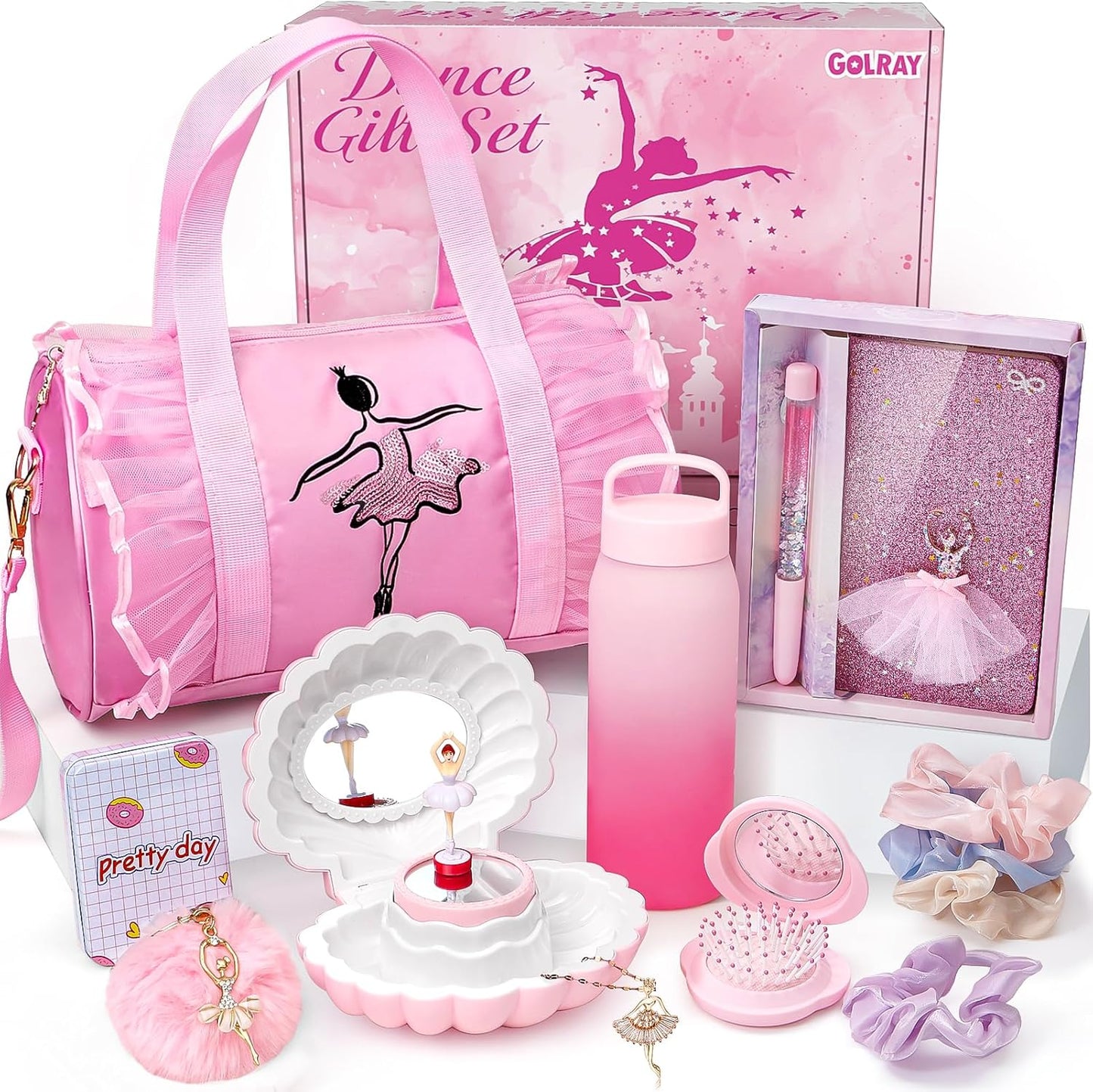 Ballet Dance Gifts for Girls with Ballerina Jewelry Box & More