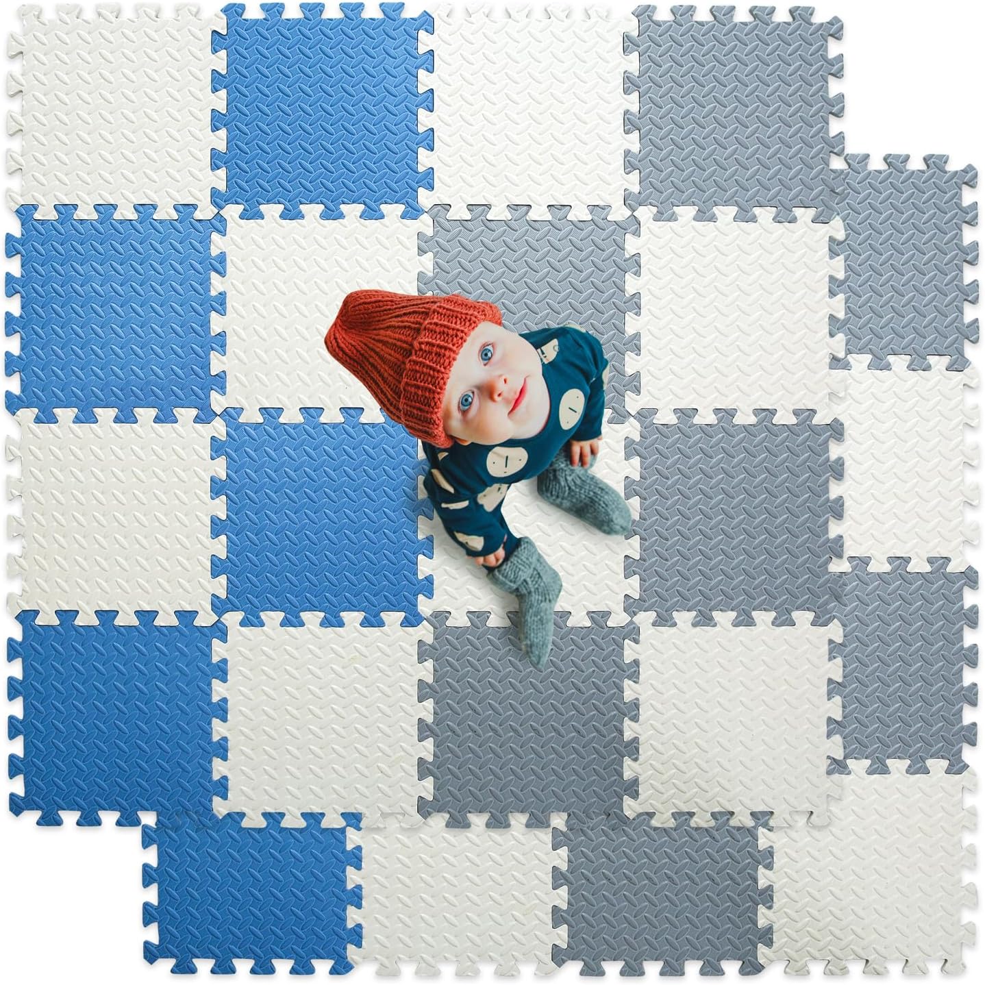 Foam Floor Mats for Kids - Non-Toxic Interlocking Play Mat