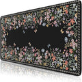 HAOCOO Floral Desk Mat XXL Mouse Pad for Desk - Large Precision