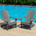 Adirondack Chairs Set of 2 Plastic Weather Resistant - Easy Assembly