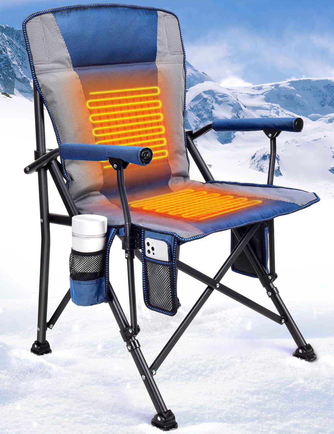 Heated Camping Chair: 3 Heat Levels, Ultimate Comfort!