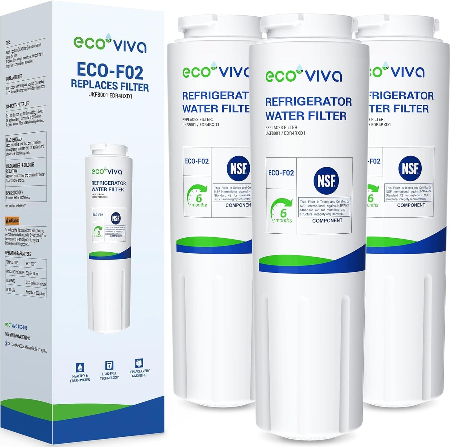 UKF8001 Water Filter 4 Replacement for Whirlpool and Maytag