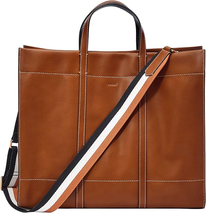 Fossil Women's Carmen Leather Tote Purse Handbag for Stylish Women