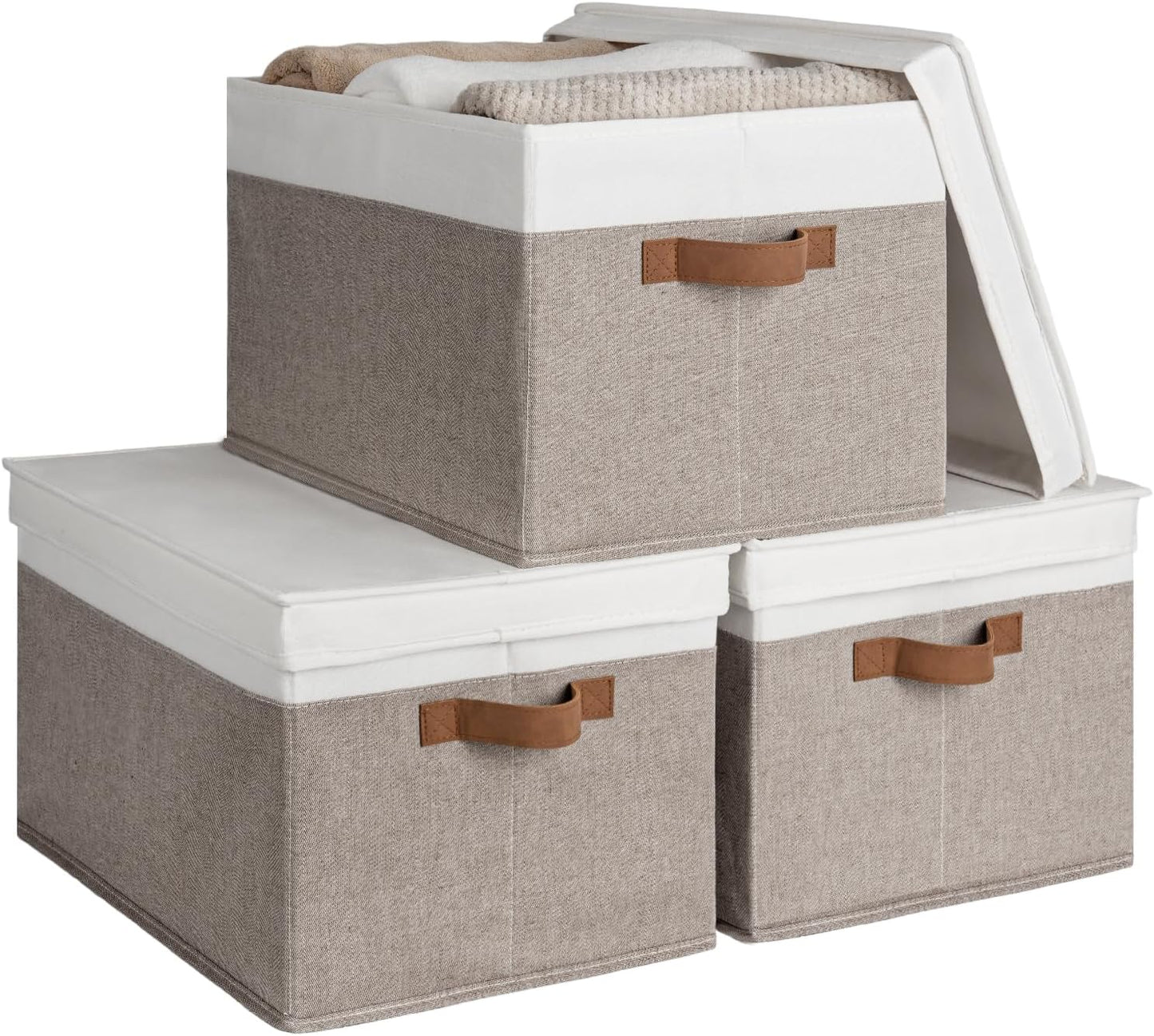 StorageWorks Jumbo Storage Bins with Lids for Organizing Spaces
