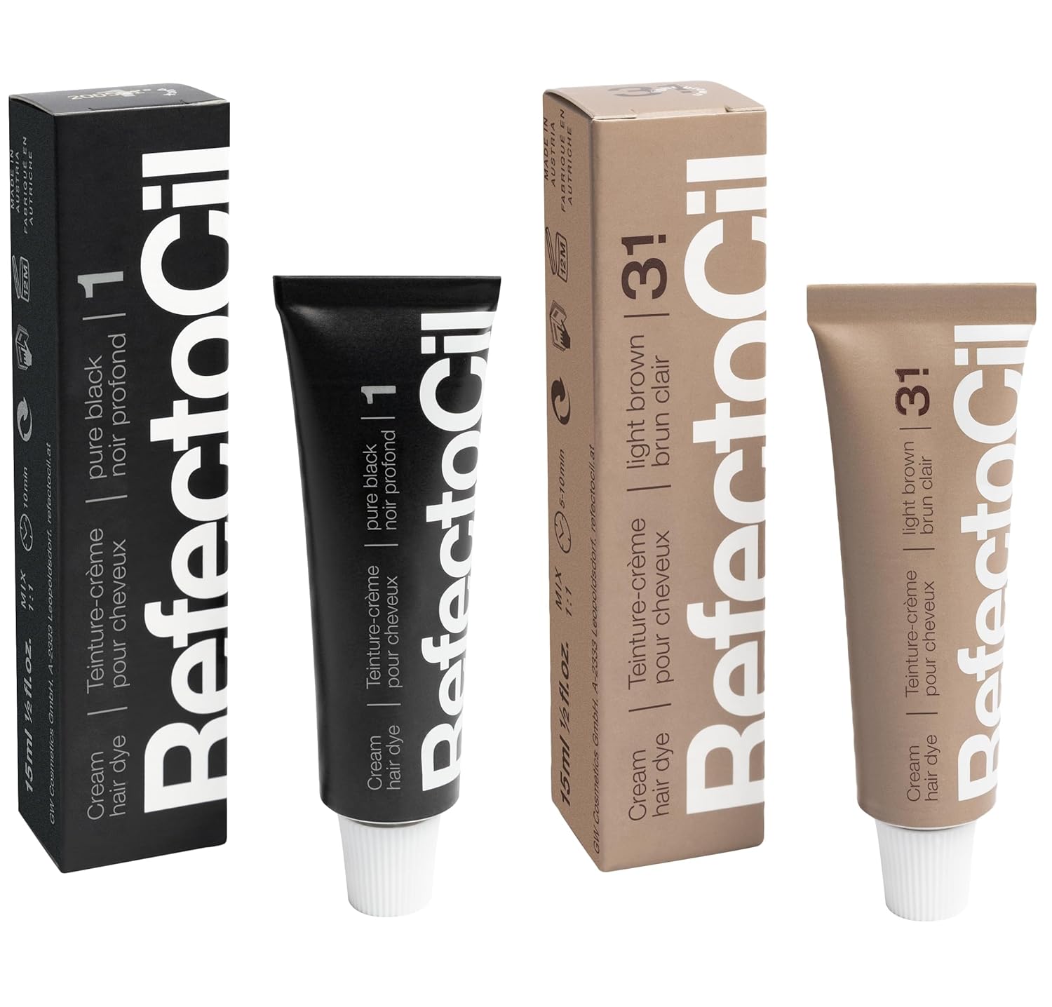 RefectoCil Cream Hair Dye 2-Pack for Long-Lasting Color