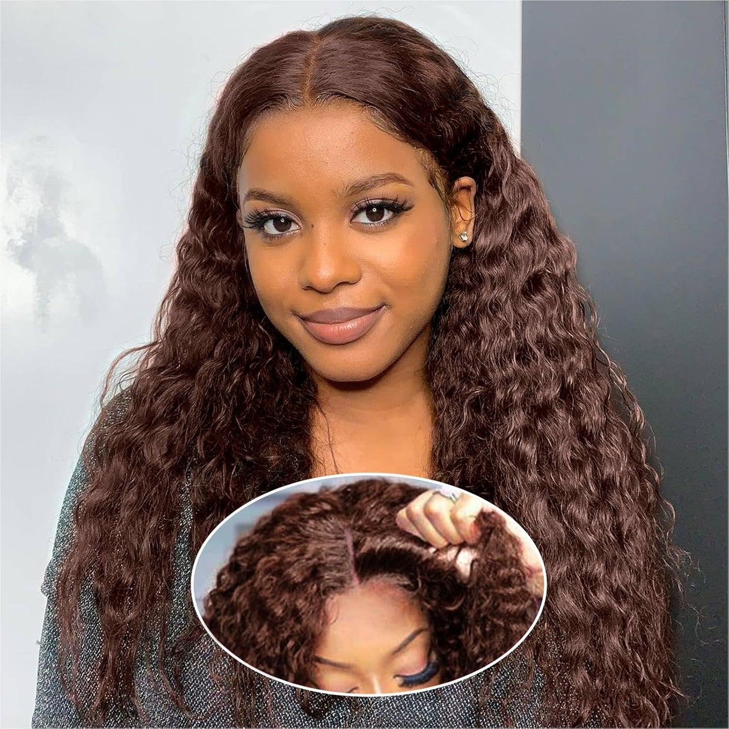Curly Bob Wig Human Hair Deep Wave 5x5 HD Lace Closure Wigs