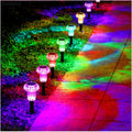 Solar Lights Outdoor Pathway Color Changing LED Mushroom Lights - 12