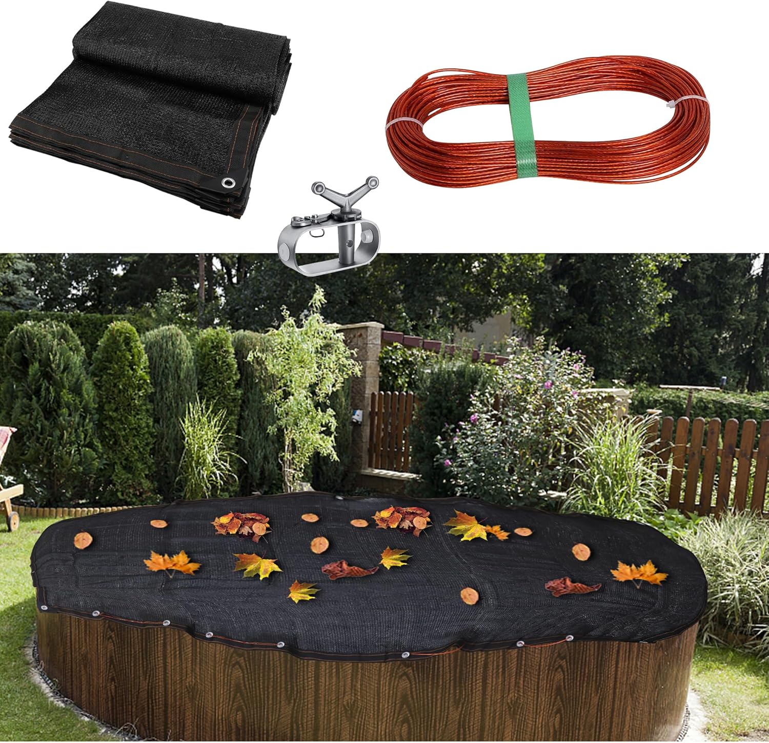 22FT x 22FT Pool Leaf Nets for Above-Ground Round Pools