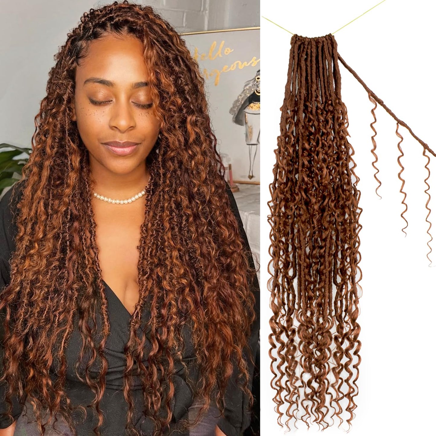 Boho Faux Locs Crochet Hair 24 Inch for Stunning Styles