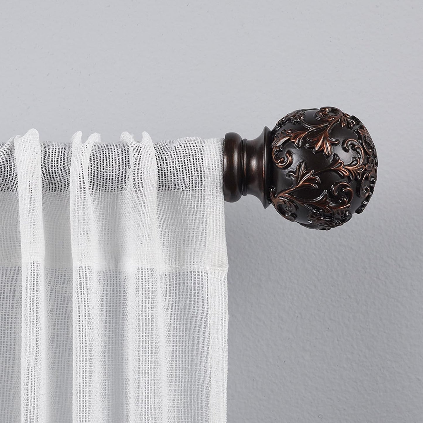 Matte Bronze Adjustable Curtain Rod Set, 66-120 - By Exclusive Home