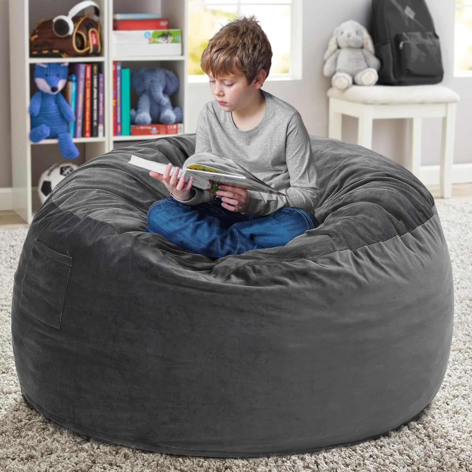 Kromax 3.5 Foot Memory Foam Bean Bag Chair for All Ages