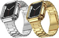 Apple Watch Metal Band with TPU Case - 2 Pack Link Bracelet
