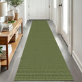 EARTHALL Woven Runner Rug 2x8 Ft - Washable Non Slip Cotton Runner